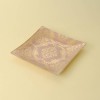 Delicate Gold Inlay Glass Plates (Pink)-Set of 4
