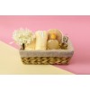 Fine Wicker Basket with Cloth Set Of 2 